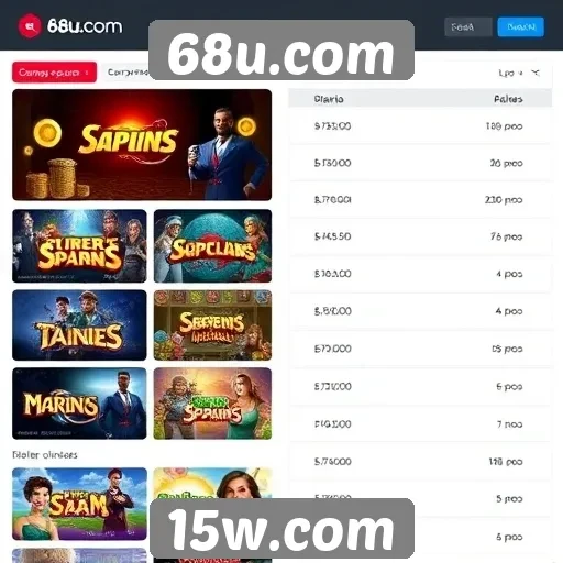 Comparação entre 68u.com e outros sites de jogos